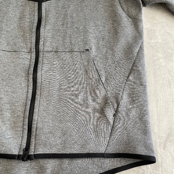 Nike Tech Fleece Windrunner Mens Full Zip Hoodie Sz XL Heather Gray 805144-091 - Picture 8 of 12
